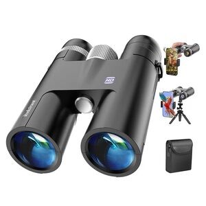 Black HD Binoculars with Blue Lens